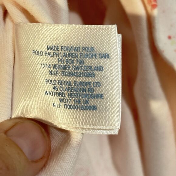 Ralph Lauren Baby Girl Set Long Sleeve Dress Bloomers Pink Flowers Collar 9 mo - Picture 15 of 16